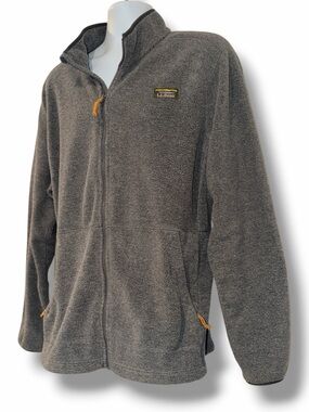 L.L.Bean Fleece Jacket Men’s XXL Tall Gray Full Zip Sweater Outdoor Warm Casual